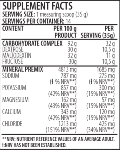 ingredienti isotonic