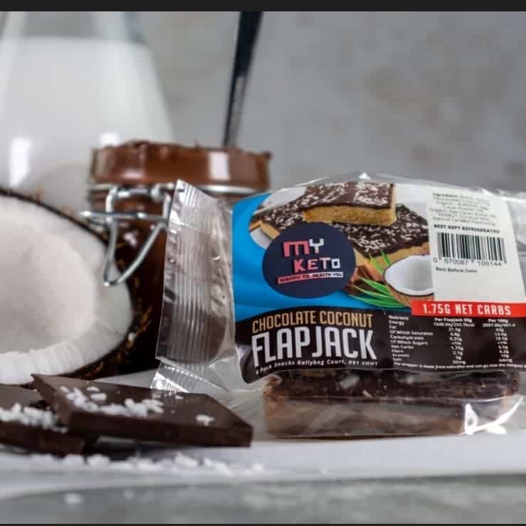 Flapjack Keto al cioccolato e cocco