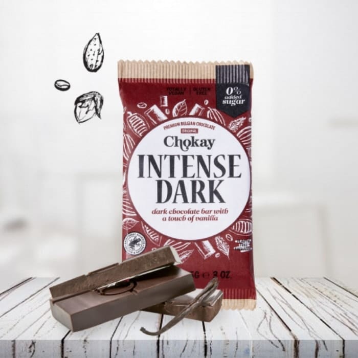 Intense Dark Cioccolato Fondente Senza Zucchero 85gr - Chokay
