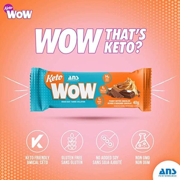 Keto Wow Bar - Cioccolato e Burro d'arachidi 40gr