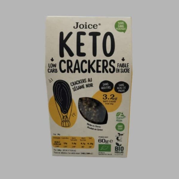 Cracker KETO biologici 60g – Sesamo nero