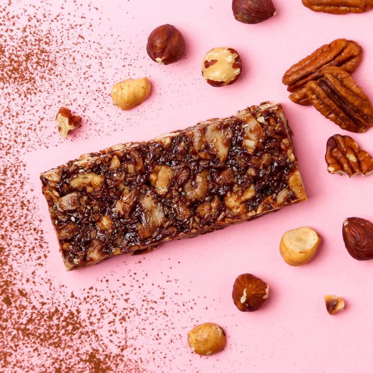 Barretta Low Carb Con Noci Pecan, Cocco E Cacao