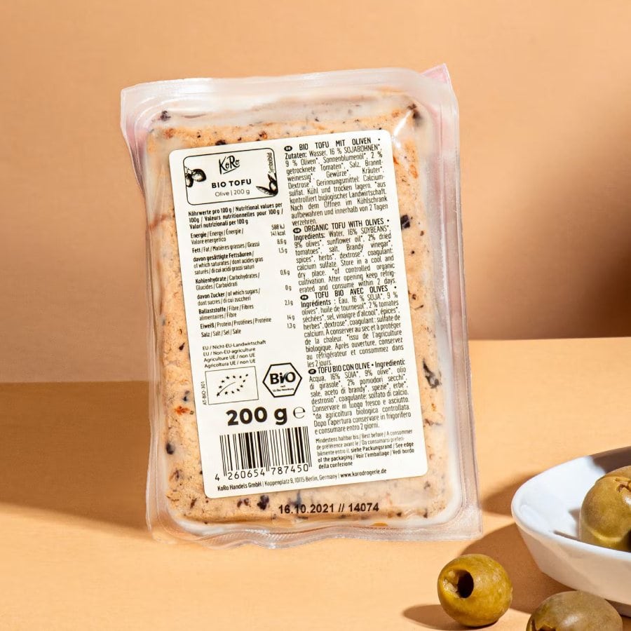 Tofu alle olive bio 200 gr