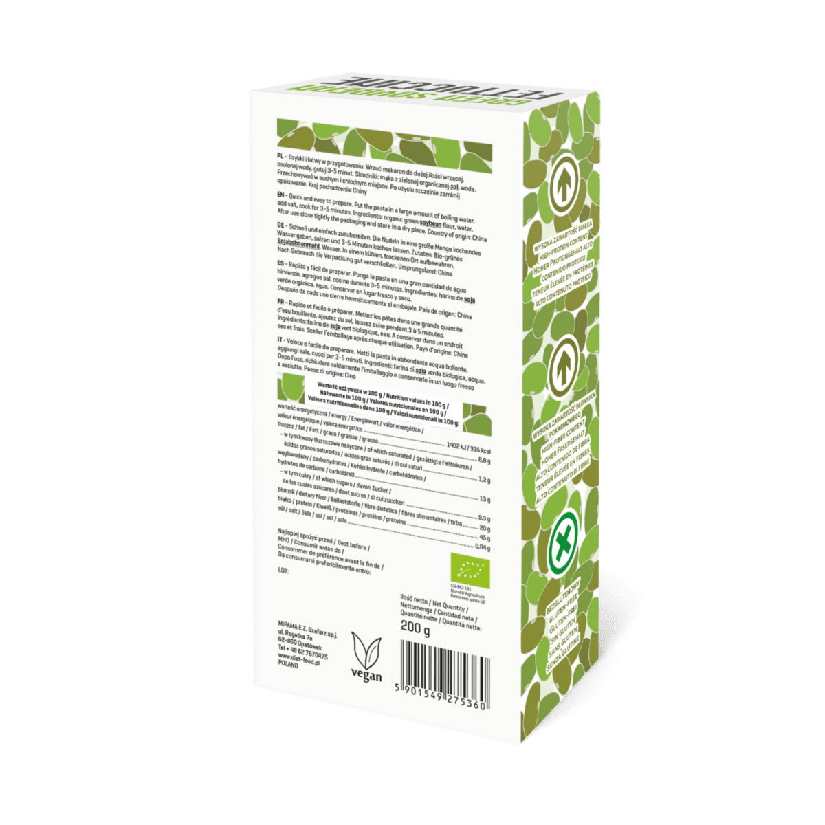 Pasta di Soia Bio Fettuccine Verdi 200gr