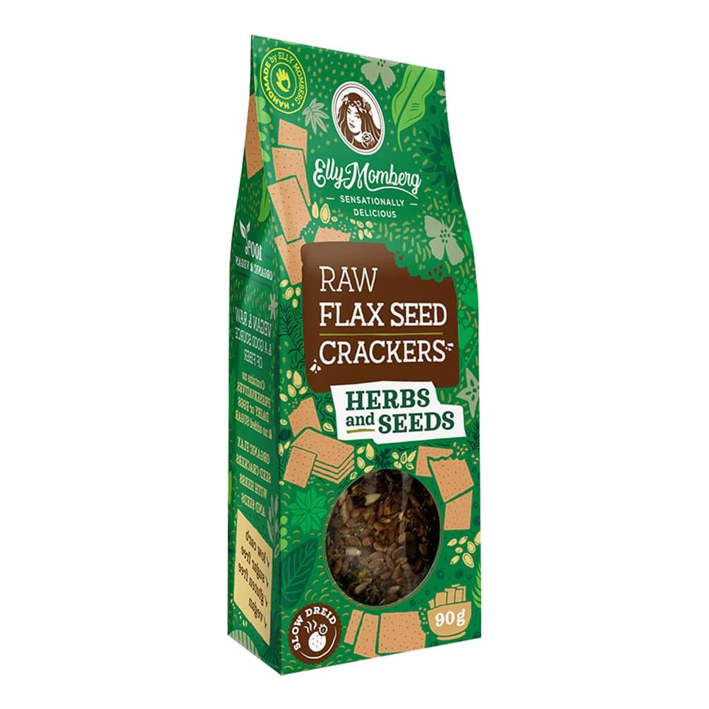 Flax crackers con semi ed erbe aromatiche 90g