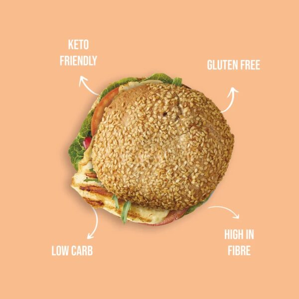 Keto Burger Bread con sesamo senza glutine 2x85 gr
