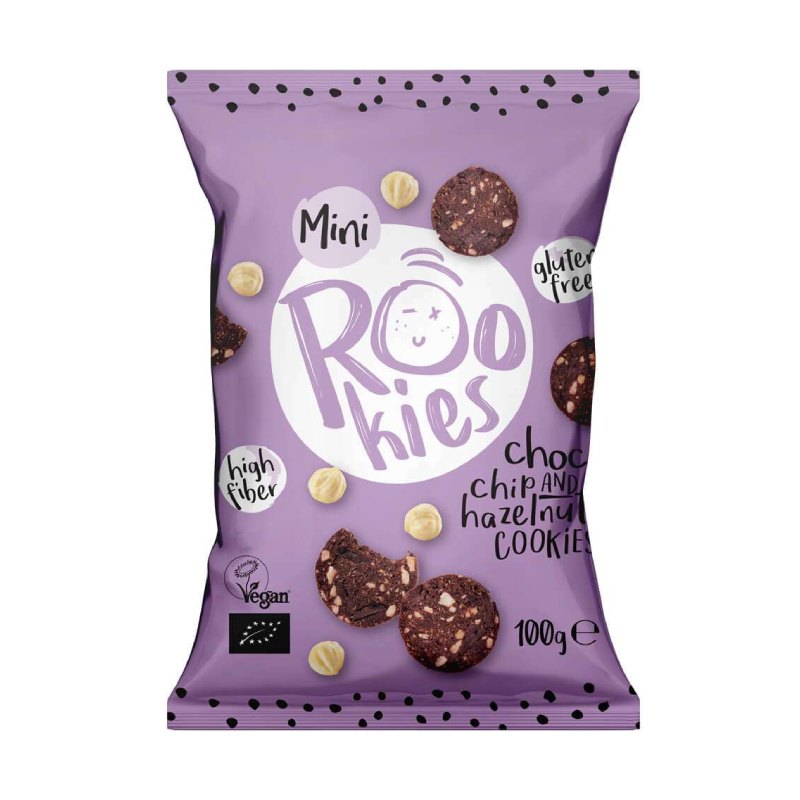 Mini Biscotti Cioccolato & Nocciola, Bio, Rookies 100g