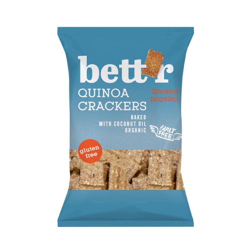 Cracker di Quinoa Paprika Affumicata Senza Glutine - Biologici 100g Bett'r