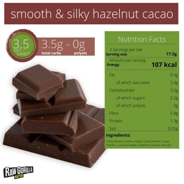 Raw Gorilla Keto Cioccolata alla nocciola 35gr