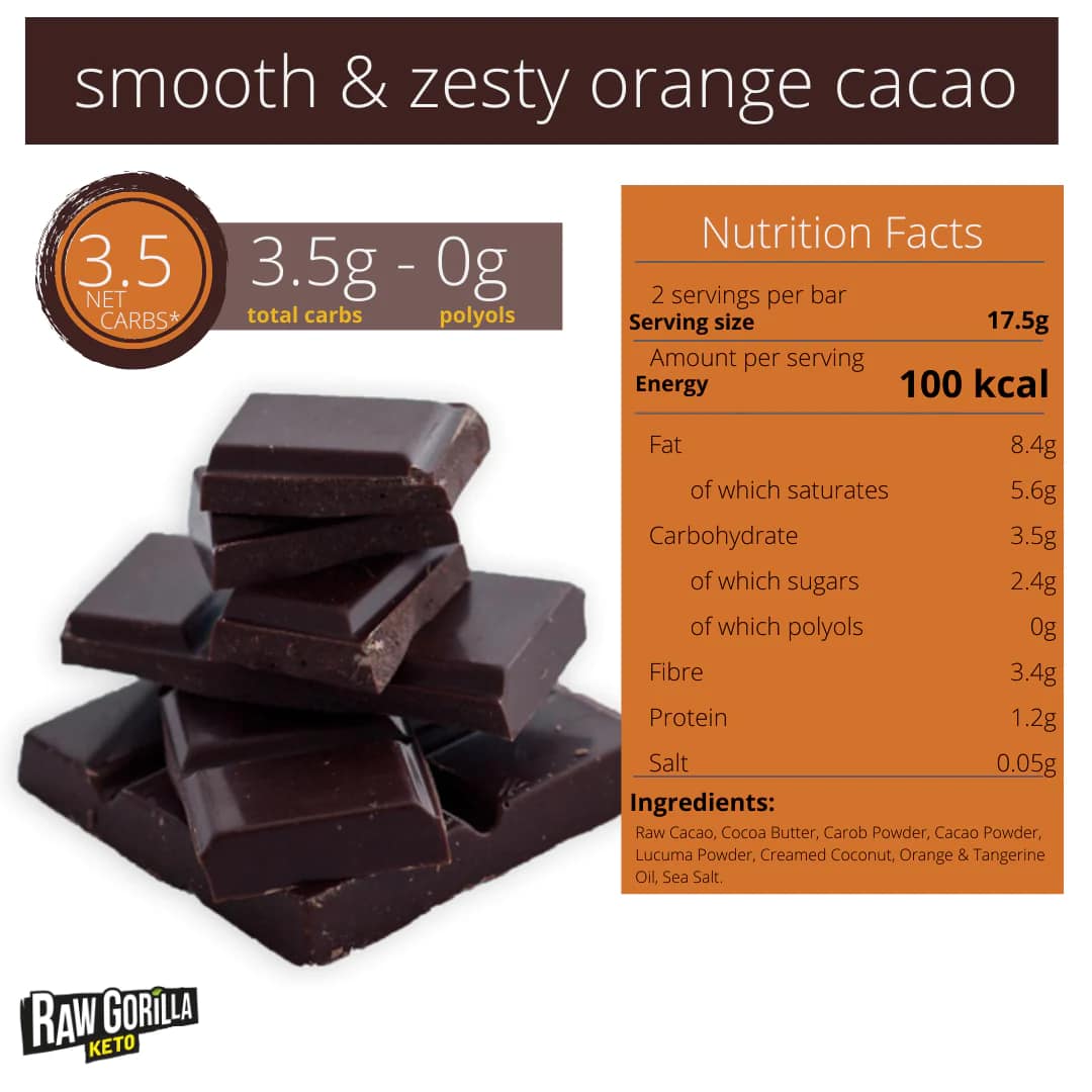 Raw Gorilla Keto Cioccolata all'arancia piccante 35gr