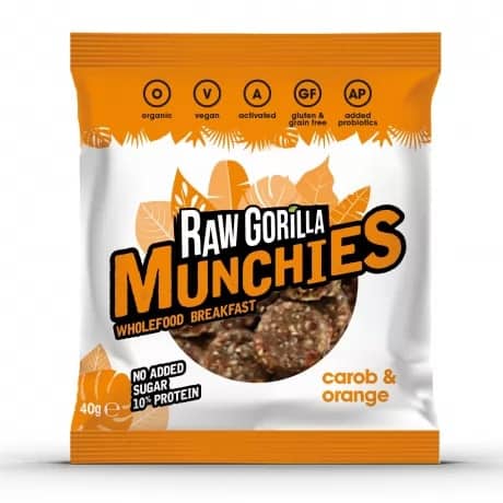 Raw Gorilla Munchies Snack Carrube & Arancia 40gr
