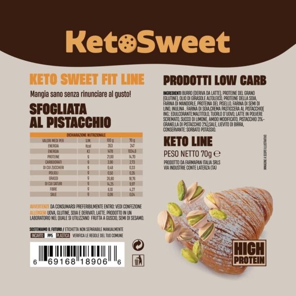 Sfogliata al Pistacchio Ketosweet 70gr