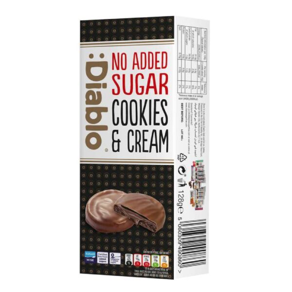 Biscotti Cookie & Cream senza zucchero aggiunto 128gr Diablo