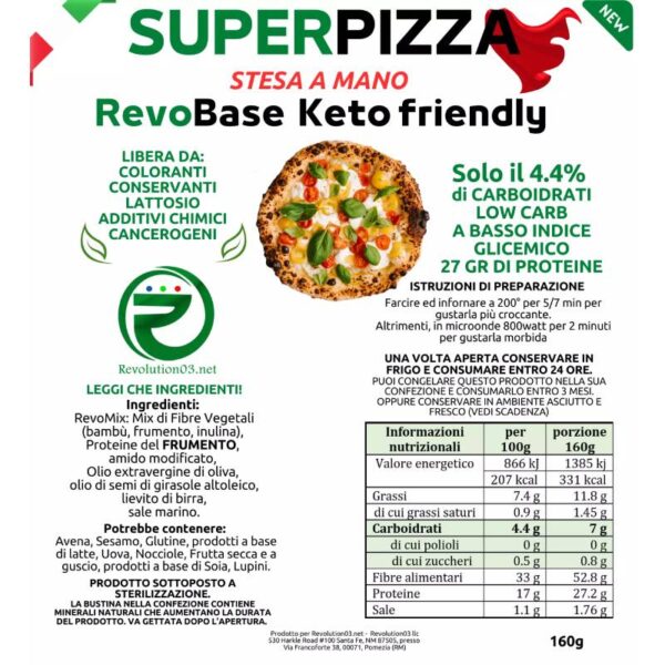 Base Keto per pizza 160gr - Revolution03