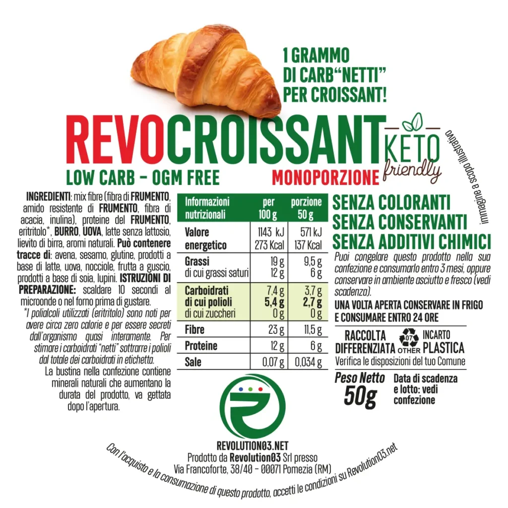 Croissant Monoporzione – solo 1gr di Carb - Revolution03