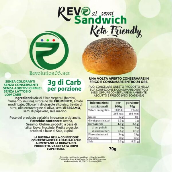 RevoSandwich ai Semi – 1pz da 70gr - Revolution03