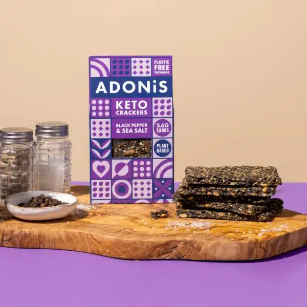Cracker Keto con pepe nero e sale marino 60gr - Adonis
