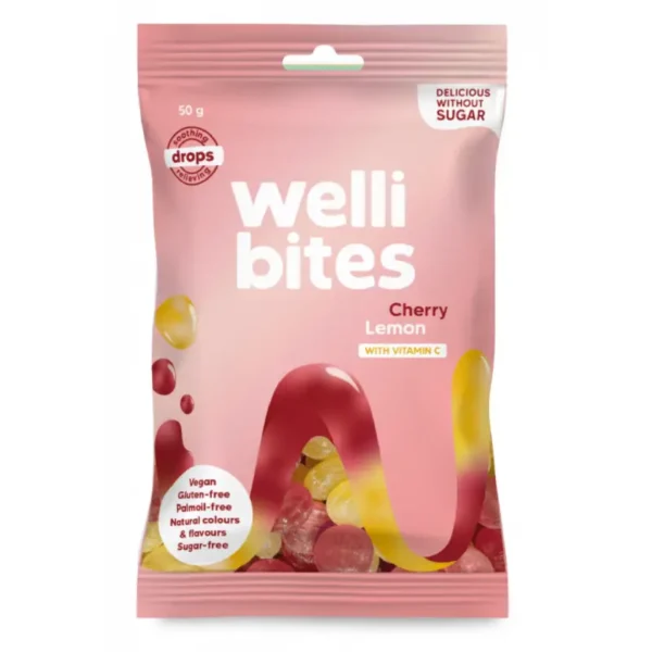 Gocce con vitamina C Ciliegia e Limone 50gr - Welli Bites