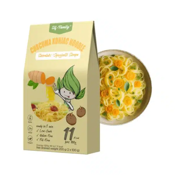 Keto Konjac Noodle Spaghetti alla CURCUMA Elf-Family 2x100gr