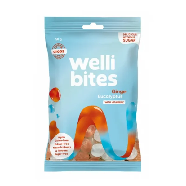 Gocce Zenzero ed eucalipto 50gr - Welli Bites