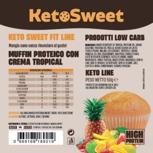 Muffin Proteico e low Carb gusto Tropical Ketosweet 50gr