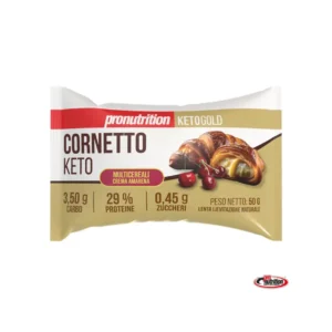 Cornetto Keto Multicereali Crema Amarena 50gr - Pro Nutrition