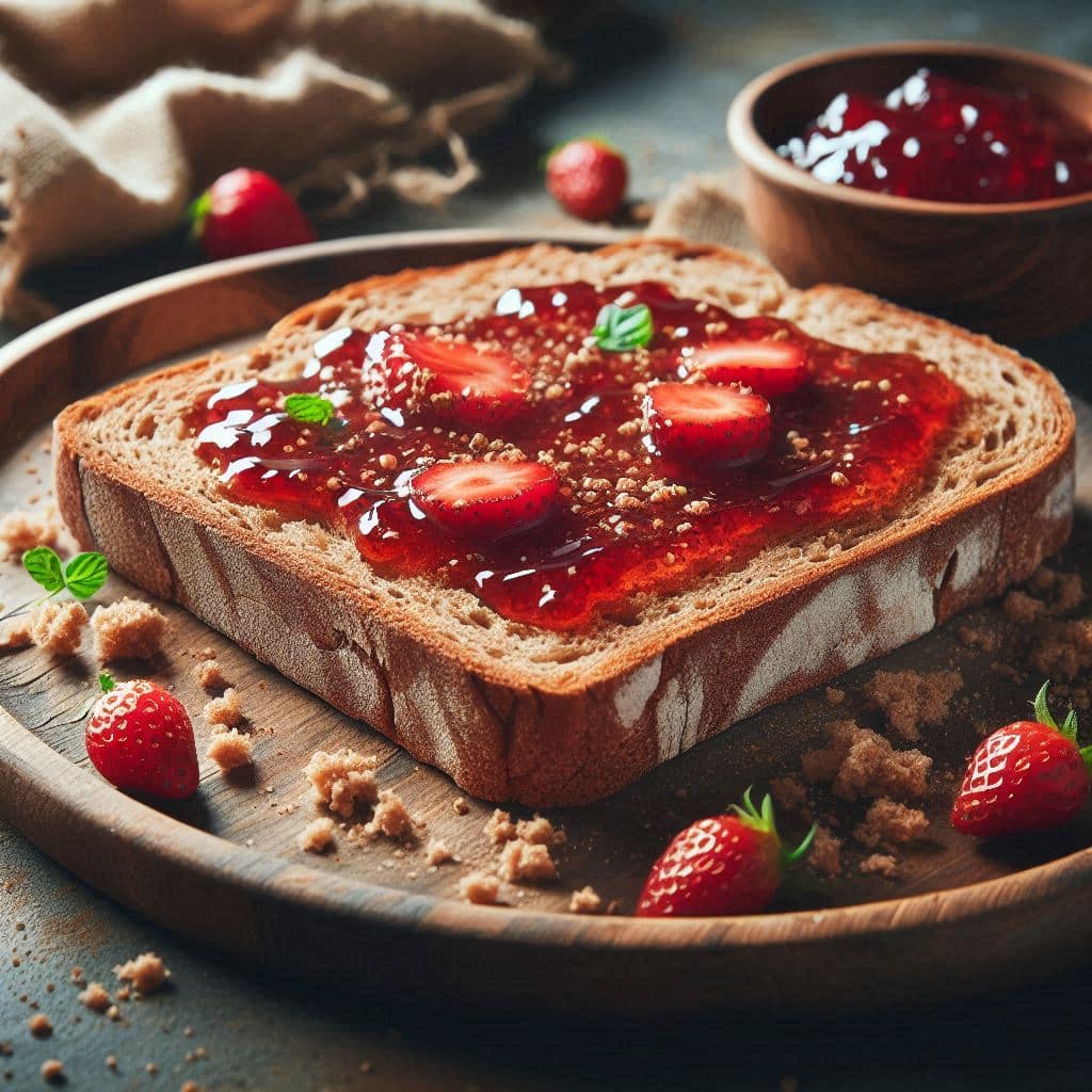 pane e marmellata fragole