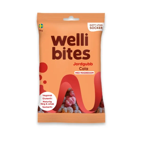 Caramelle senza zucchero Fragola e Cola 70gr - Welli Bites