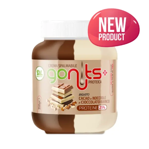 Gonuts Cacao e nocciole e cioccolato bianco 350gr