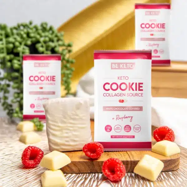 Cookie Keto – Cioccolato Bianco e Lampone 40g