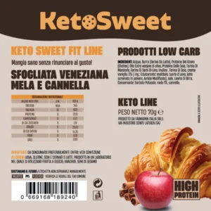 Sfogliata Veneziana mela e cannella Ketosweet 70gr