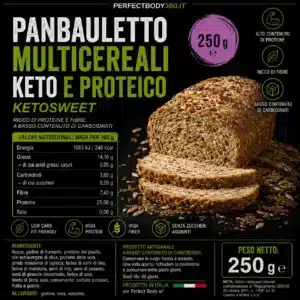 Panbauletto Multicereali Keto e Proteico 250gr - Ketosweet