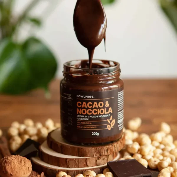 Crema Extra Fondente Cacao e Nocciole 200gr Bowlpros