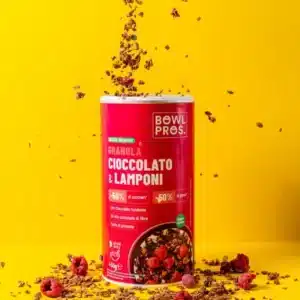 Granola Cioccolato Fondente & Lamponi 450gr Bowlpros