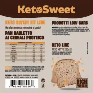 Panbauletto Multicereali Keto e Proteico 200gr - Ketosweet