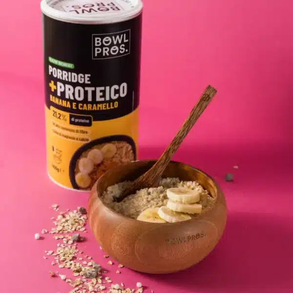 Protein Porridge Banana & Caramello Salato 450gr Bowlpros