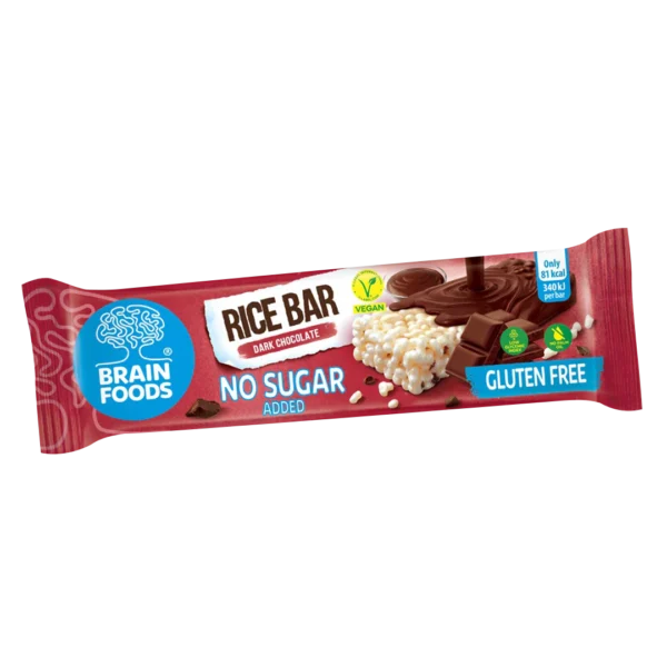 Barretta di riso con cioccolato fondente 18g Brain Foods