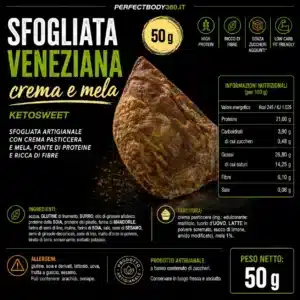 Sfogliata Veneziana crema pasticciera e mela Ketosweet 50gr