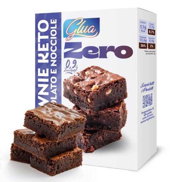Brownie keto al cioccolato 3x43gr Glua