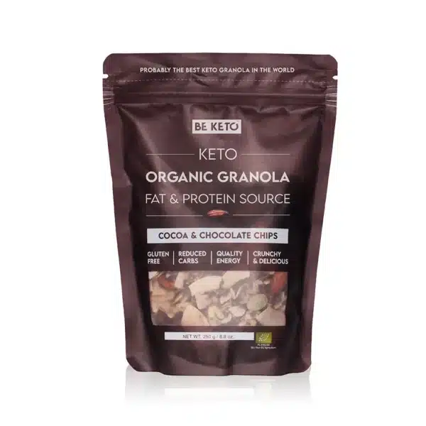 Granola Keto Biologica – Cacao con Scaglie di Cioccolato 250g - Be Keto