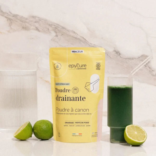 Polvere drenante al gusto di limone - 1 mese di trattamento - 6,5 g/giorno EPYCURE