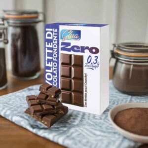 Tavolette di cioccolato fondente 6x15gr Glua