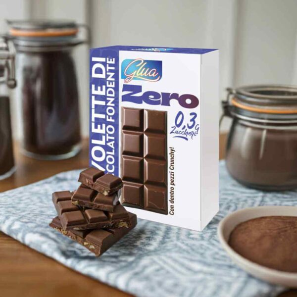 Tavolette di cioccolato fondente 6x15gr Glua