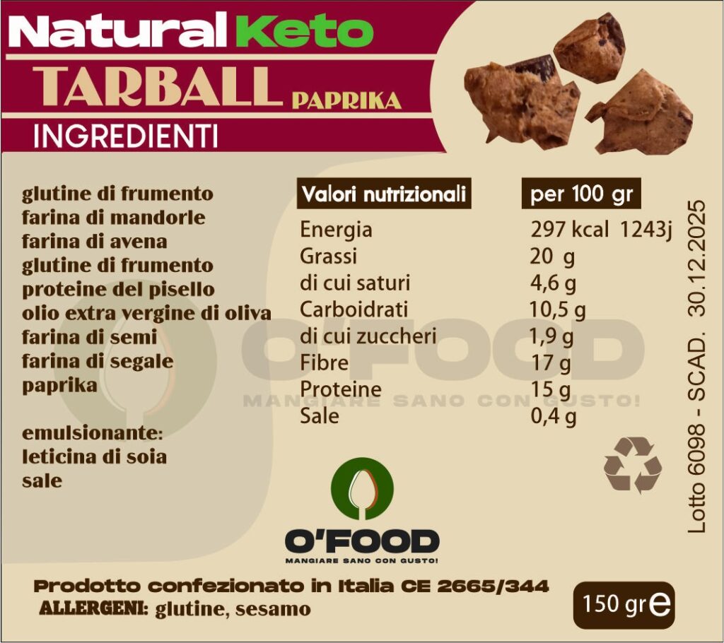 Tarball 100% Keto | O'Food 