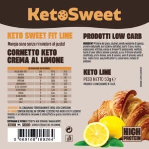Cornetto Keto ripieno Limone Ketosweet 50gr