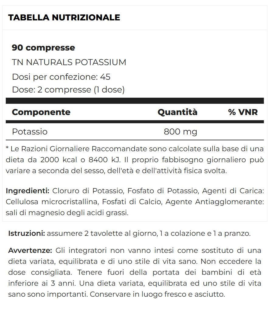 Potassium 90 tbl TN Pharma