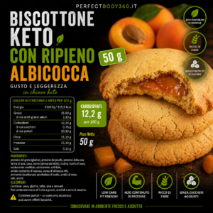 Biscottone Keto con ripieno Albicocca Ketosweet 50gr