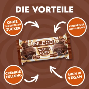 Inlead Wafer Cups 50 g Cioccolato al latte alla nocciola