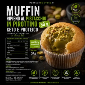 Keto Muffin ripieno al Pistacchio in pirottino 50gr