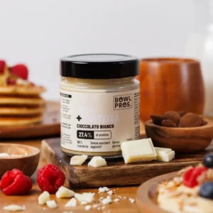 Crema proteica al cioccolato bianco - Senza zuccheri 200gr Bowlpros